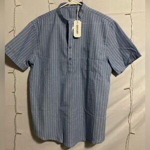 Goodfellow & Co Blue Pinstripe Casual Shirt